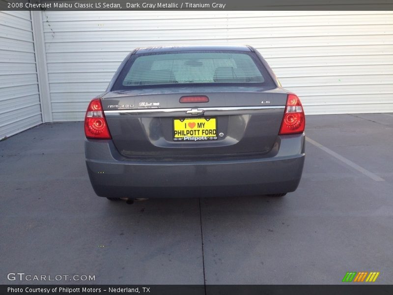 Dark Gray Metallic / Titanium Gray 2008 Chevrolet Malibu Classic LS Sedan