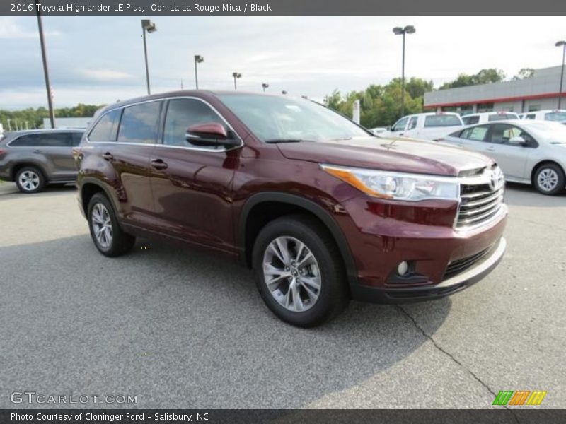 Ooh La La Rouge Mica / Black 2016 Toyota Highlander LE Plus
