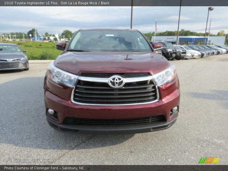 Ooh La La Rouge Mica / Black 2016 Toyota Highlander LE Plus