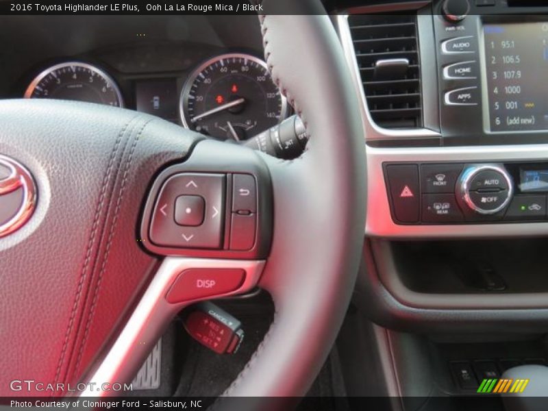 Ooh La La Rouge Mica / Black 2016 Toyota Highlander LE Plus