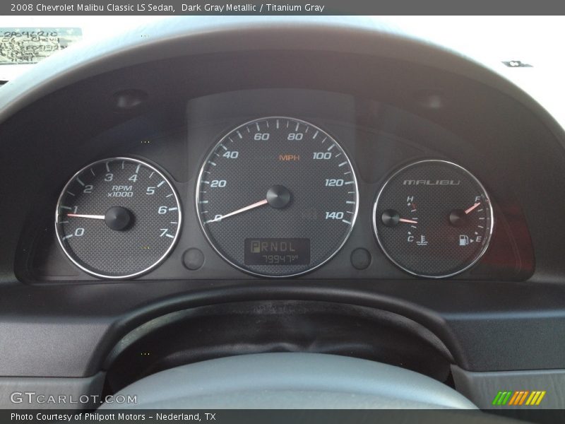 Dark Gray Metallic / Titanium Gray 2008 Chevrolet Malibu Classic LS Sedan