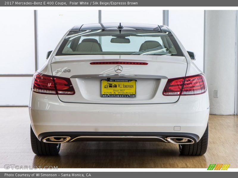 Polar White / Silk Beige/Espresso Brown 2017 Mercedes-Benz E 400 Coupe