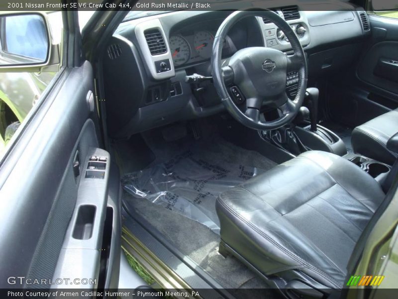 Gold Rush Metallic / Black 2001 Nissan Frontier SE V6 Crew Cab 4x4