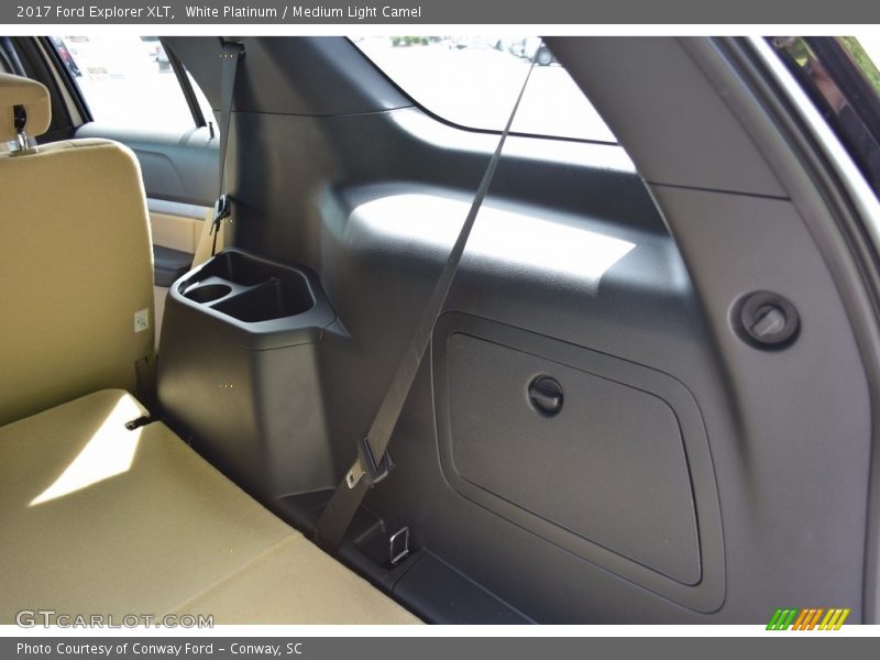 White Platinum / Medium Light Camel 2017 Ford Explorer XLT