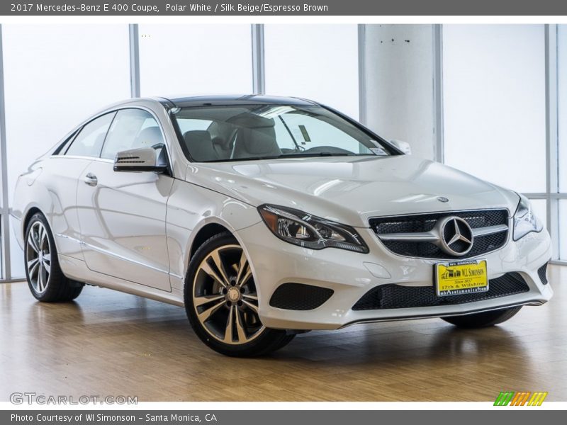 Polar White / Silk Beige/Espresso Brown 2017 Mercedes-Benz E 400 Coupe