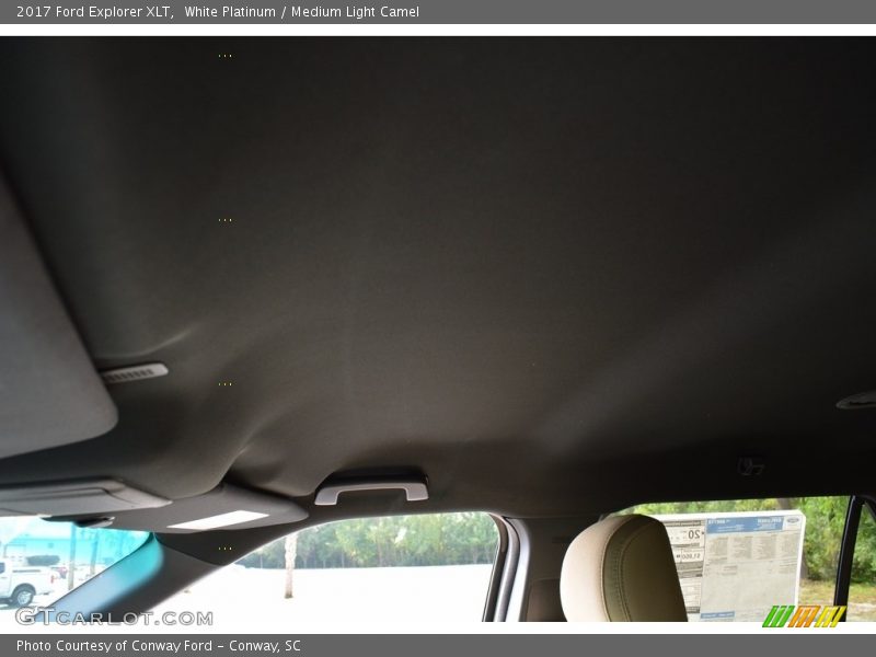 White Platinum / Medium Light Camel 2017 Ford Explorer XLT