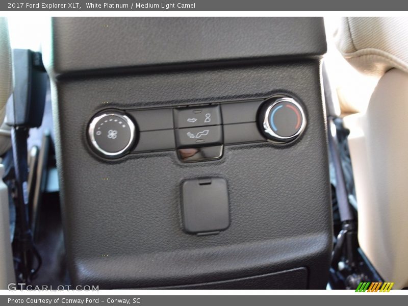 White Platinum / Medium Light Camel 2017 Ford Explorer XLT