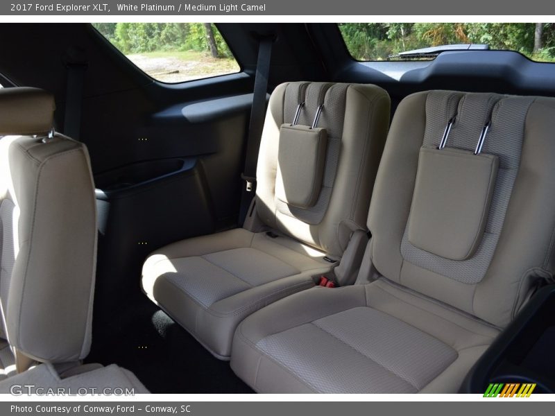 White Platinum / Medium Light Camel 2017 Ford Explorer XLT