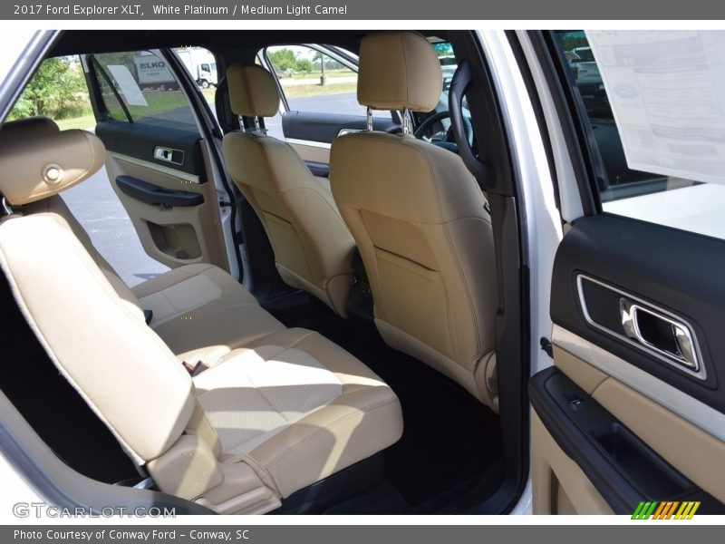 White Platinum / Medium Light Camel 2017 Ford Explorer XLT