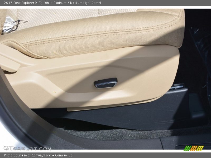 White Platinum / Medium Light Camel 2017 Ford Explorer XLT