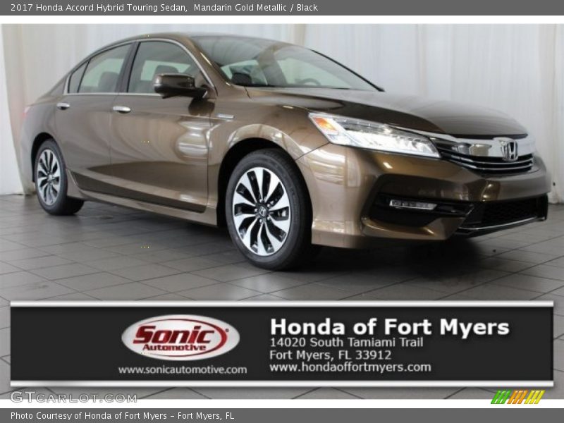 Mandarin Gold Metallic / Black 2017 Honda Accord Hybrid Touring Sedan