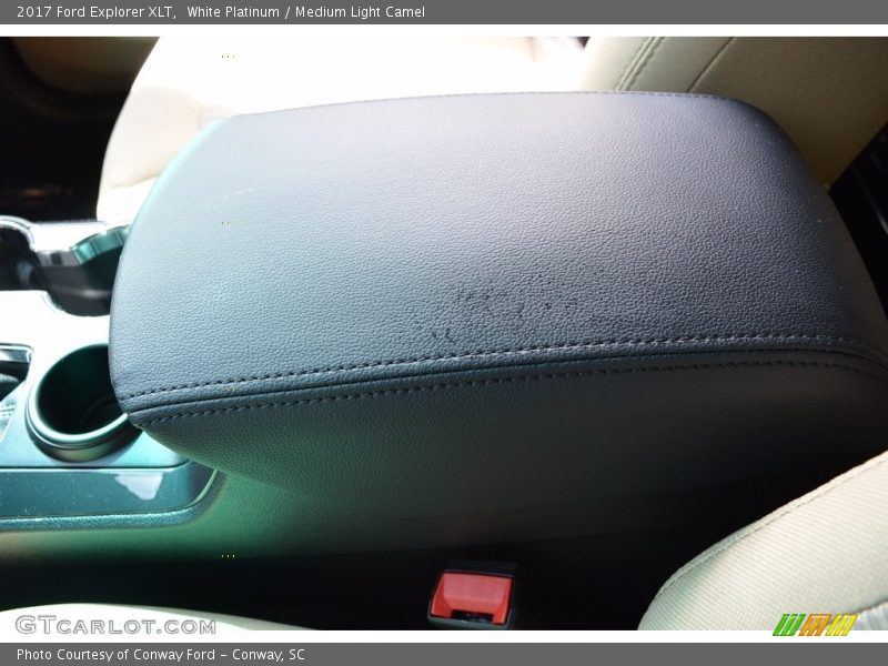 White Platinum / Medium Light Camel 2017 Ford Explorer XLT
