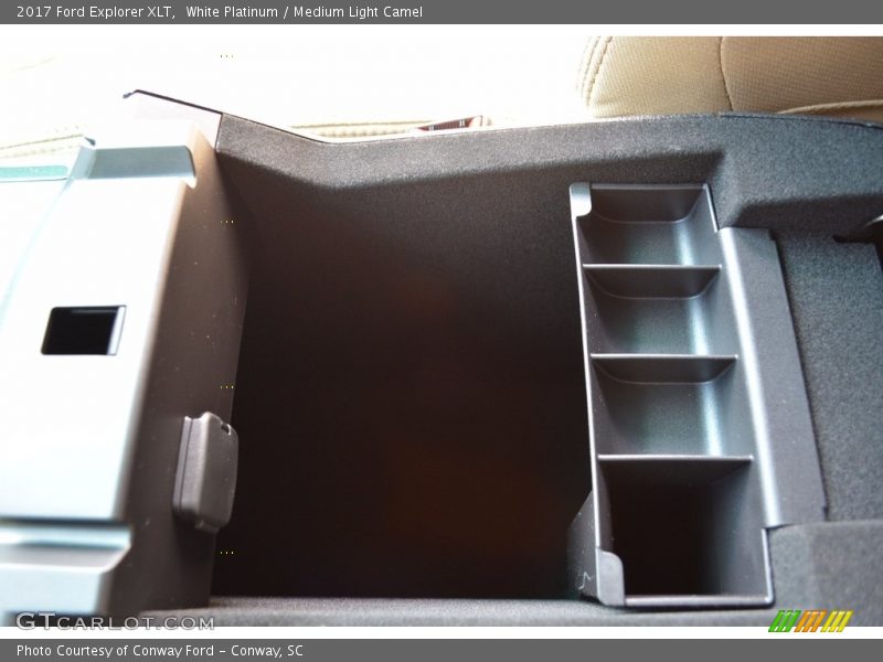 White Platinum / Medium Light Camel 2017 Ford Explorer XLT
