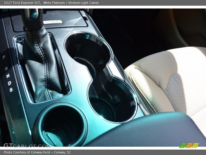 White Platinum / Medium Light Camel 2017 Ford Explorer XLT
