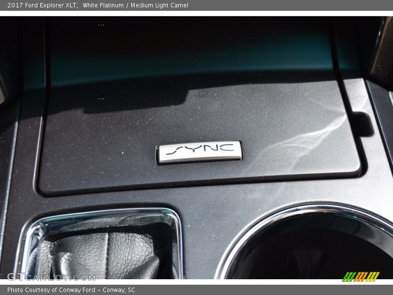 White Platinum / Medium Light Camel 2017 Ford Explorer XLT