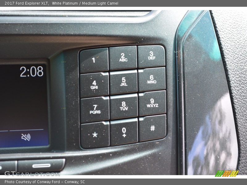 White Platinum / Medium Light Camel 2017 Ford Explorer XLT