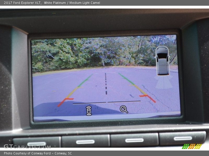 White Platinum / Medium Light Camel 2017 Ford Explorer XLT