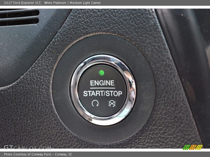 White Platinum / Medium Light Camel 2017 Ford Explorer XLT