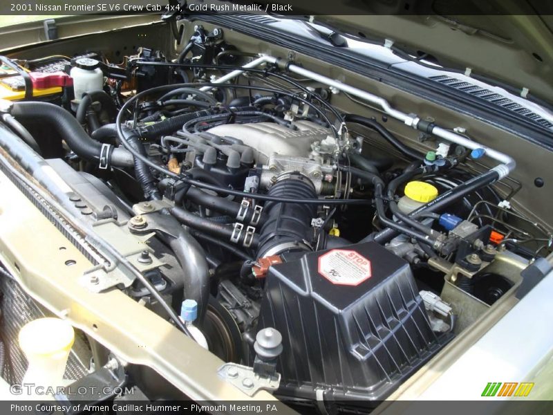 Gold Rush Metallic / Black 2001 Nissan Frontier SE V6 Crew Cab 4x4