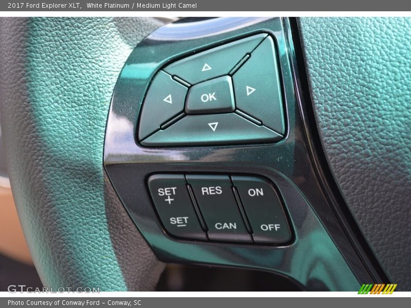 White Platinum / Medium Light Camel 2017 Ford Explorer XLT