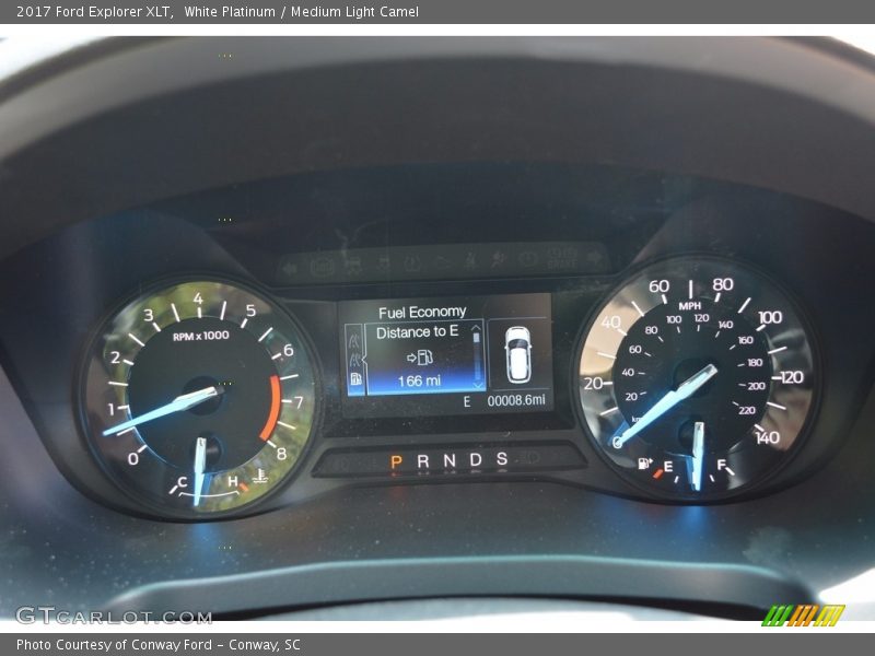 White Platinum / Medium Light Camel 2017 Ford Explorer XLT