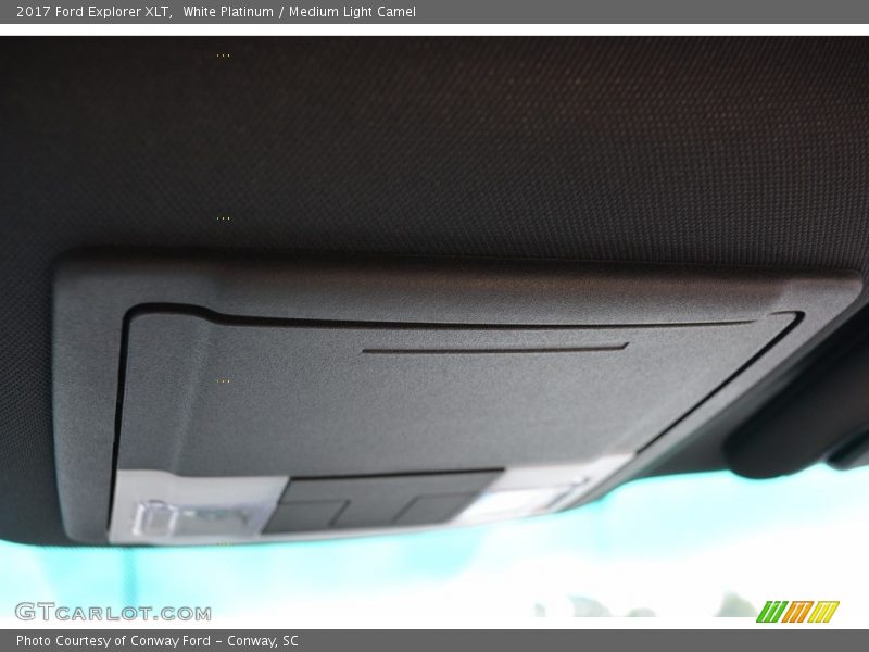 White Platinum / Medium Light Camel 2017 Ford Explorer XLT