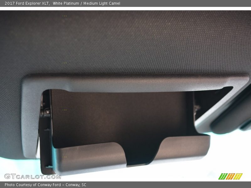 White Platinum / Medium Light Camel 2017 Ford Explorer XLT