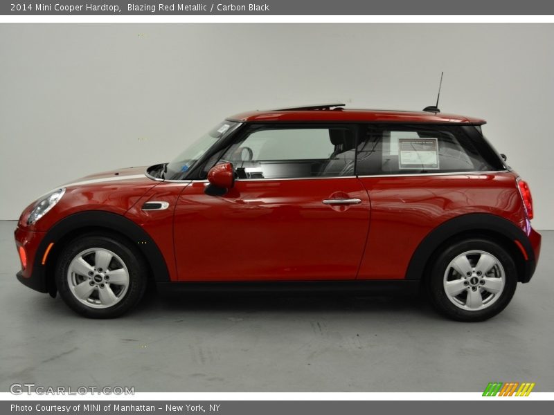 Blazing Red Metallic / Carbon Black 2014 Mini Cooper Hardtop