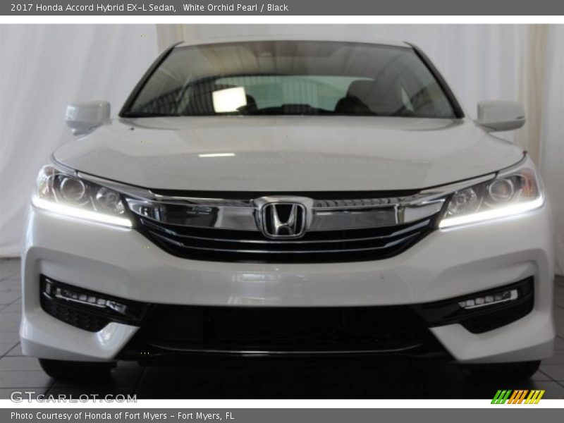 White Orchid Pearl / Black 2017 Honda Accord Hybrid EX-L Sedan