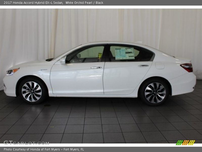 White Orchid Pearl / Black 2017 Honda Accord Hybrid EX-L Sedan