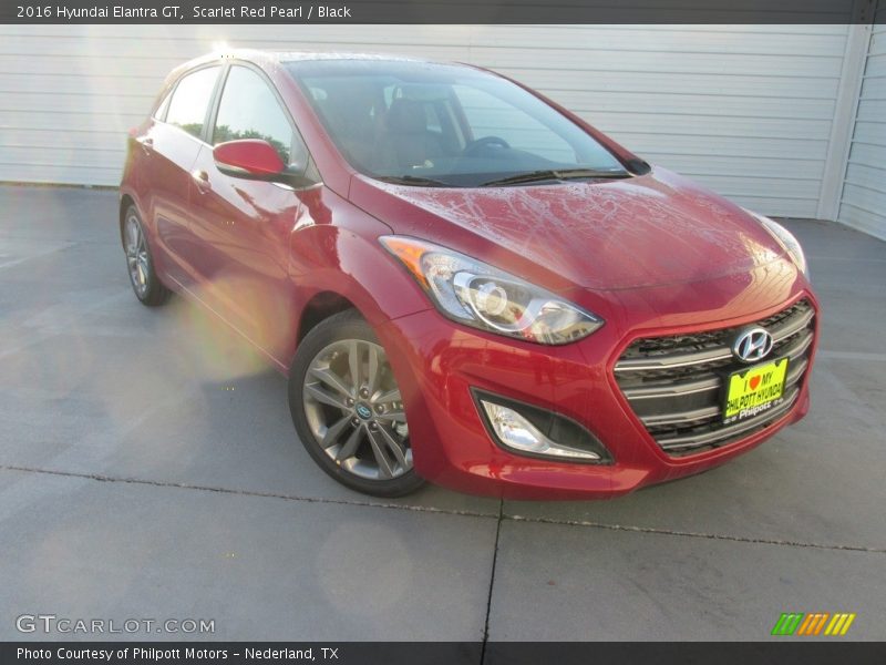 Scarlet Red Pearl / Black 2016 Hyundai Elantra GT