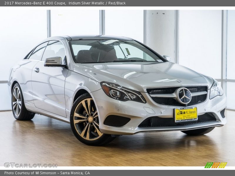 Iridium Silver Metallic / Red/Black 2017 Mercedes-Benz E 400 Coupe