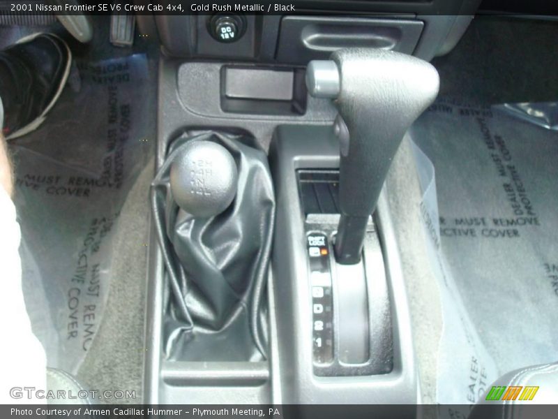 Gold Rush Metallic / Black 2001 Nissan Frontier SE V6 Crew Cab 4x4