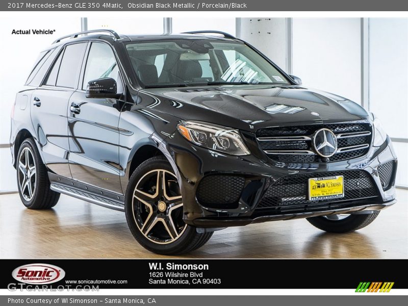 Obsidian Black Metallic / Porcelain/Black 2017 Mercedes-Benz GLE 350 4Matic