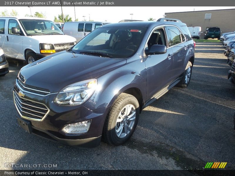 Blue Velvet Metallic / Jet Black 2017 Chevrolet Equinox LT AWD
