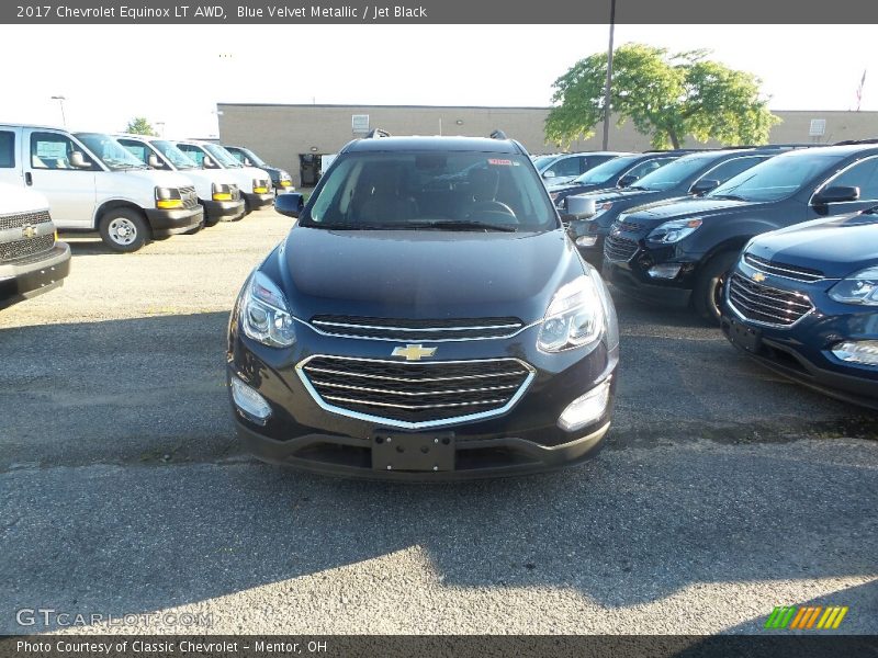 Blue Velvet Metallic / Jet Black 2017 Chevrolet Equinox LT AWD