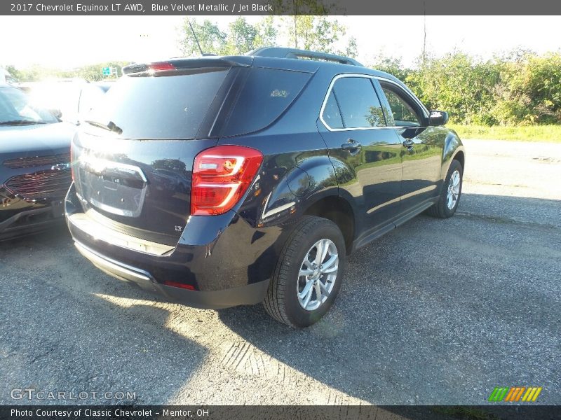 Blue Velvet Metallic / Jet Black 2017 Chevrolet Equinox LT AWD