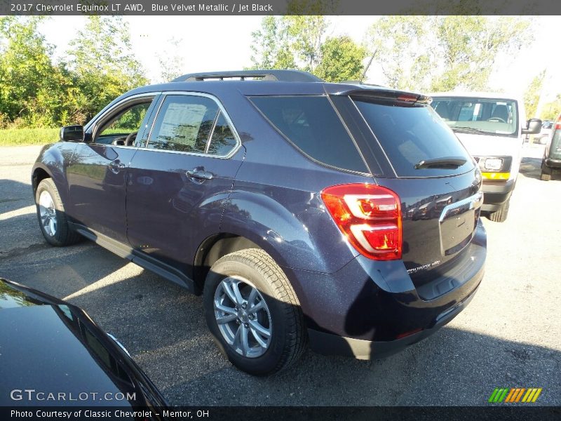 Blue Velvet Metallic / Jet Black 2017 Chevrolet Equinox LT AWD