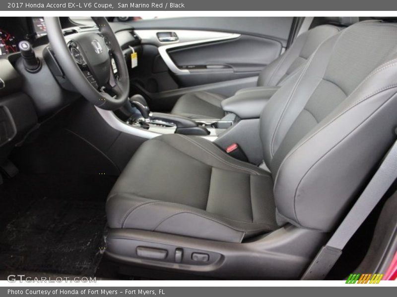 Front Seat of 2017 Accord EX-L V6 Coupe