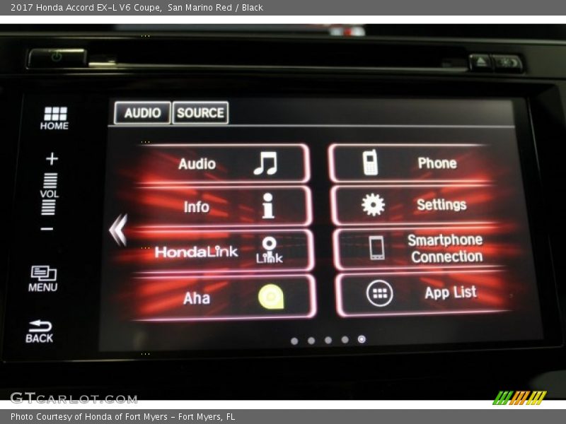 San Marino Red / Black 2017 Honda Accord EX-L V6 Coupe