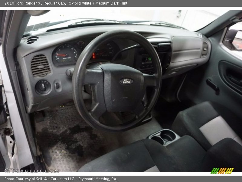 Oxford White / Medium Dark Flint 2010 Ford Ranger XL Regular Cab
