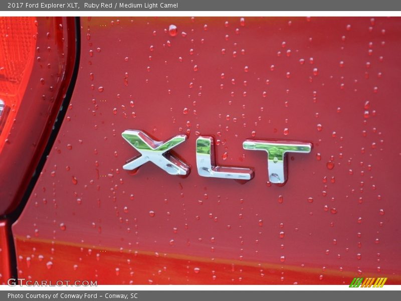 Ruby Red / Medium Light Camel 2017 Ford Explorer XLT