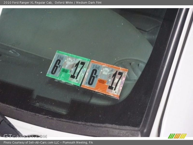 Oxford White / Medium Dark Flint 2010 Ford Ranger XL Regular Cab
