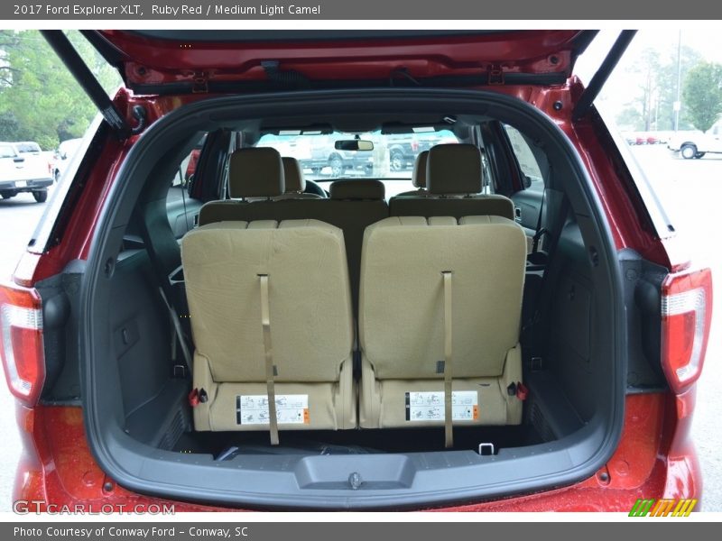 Ruby Red / Medium Light Camel 2017 Ford Explorer XLT
