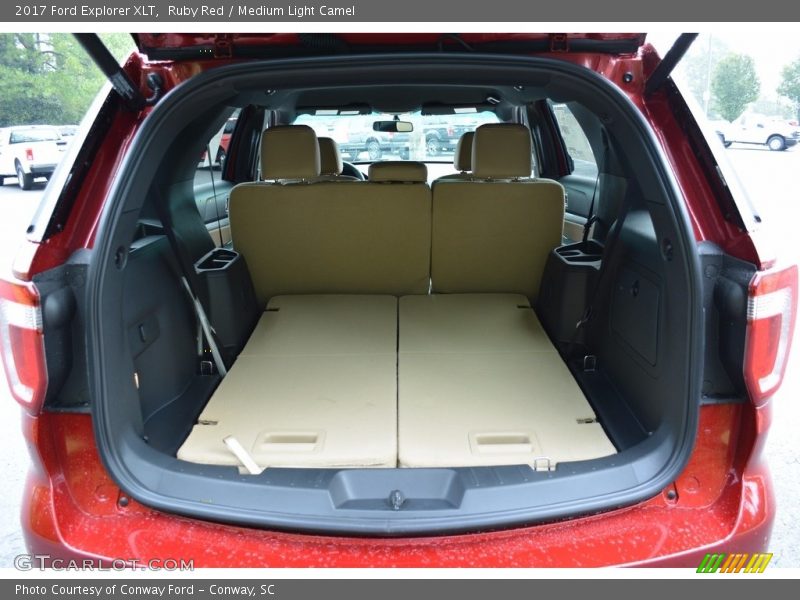 Ruby Red / Medium Light Camel 2017 Ford Explorer XLT