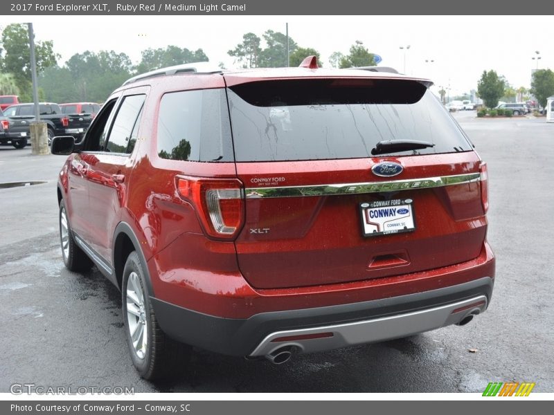 Ruby Red / Medium Light Camel 2017 Ford Explorer XLT