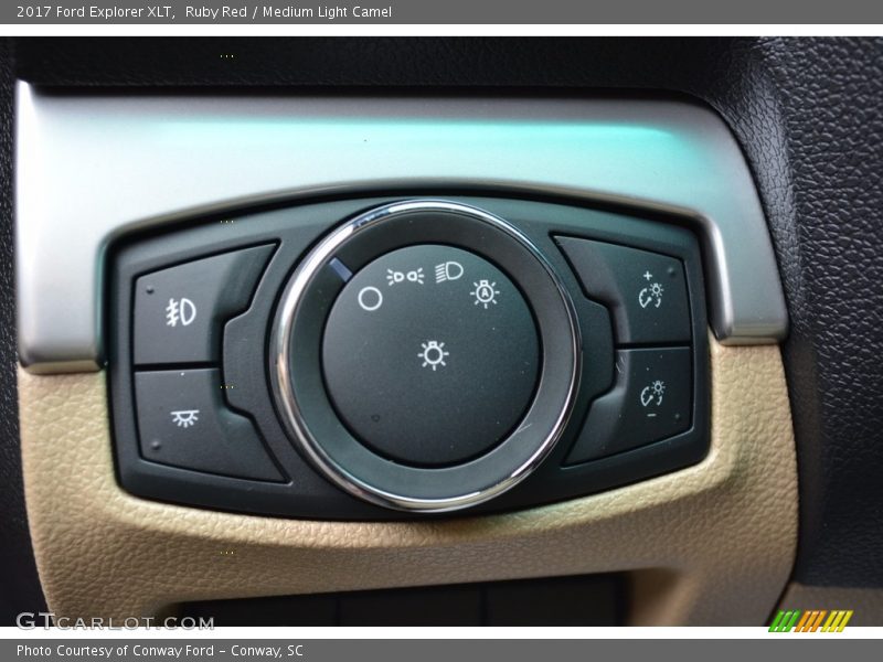 Ruby Red / Medium Light Camel 2017 Ford Explorer XLT