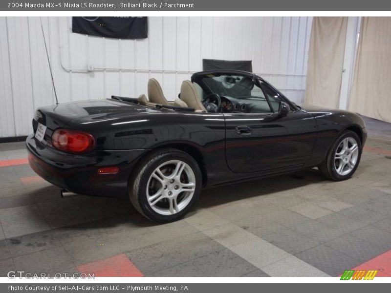 Brilliant Black / Parchment 2004 Mazda MX-5 Miata LS Roadster