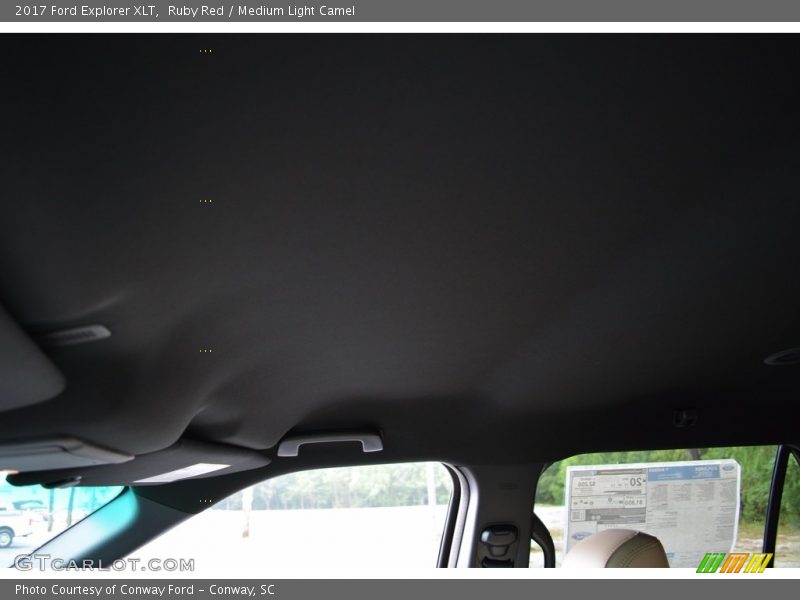 Ruby Red / Medium Light Camel 2017 Ford Explorer XLT