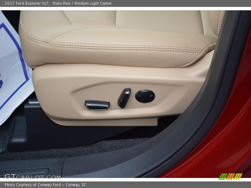 Ruby Red / Medium Light Camel 2017 Ford Explorer XLT